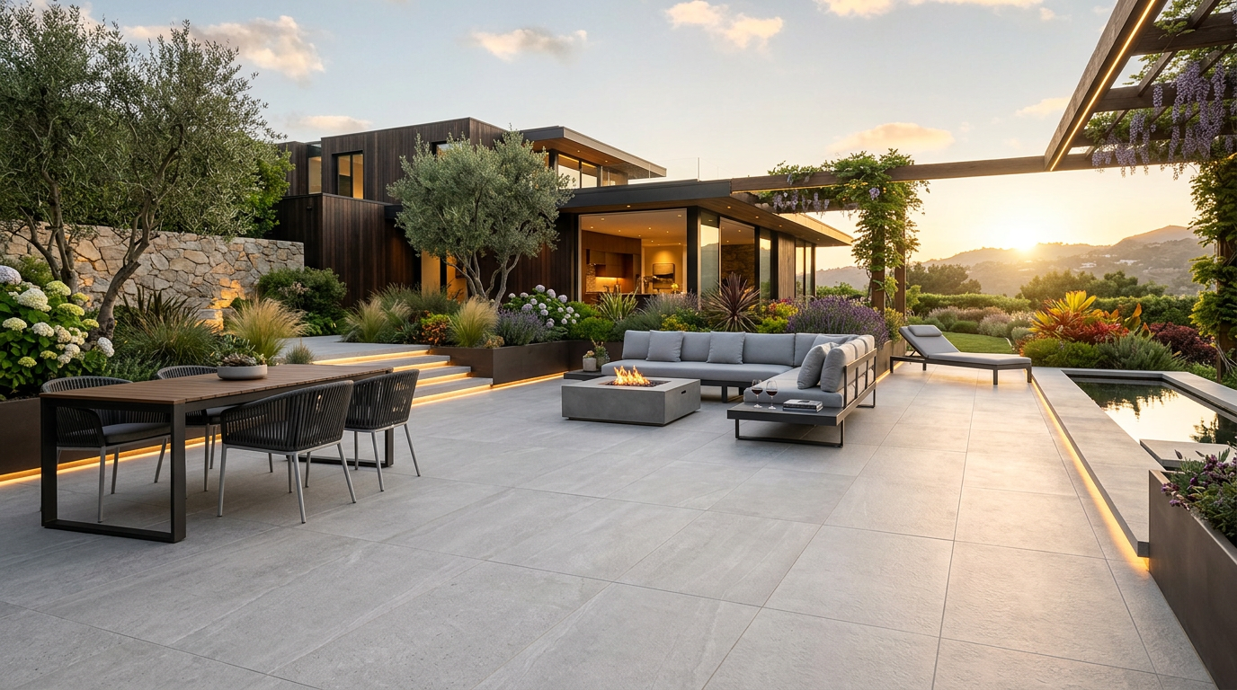 Light Grey Porcelain Tiles